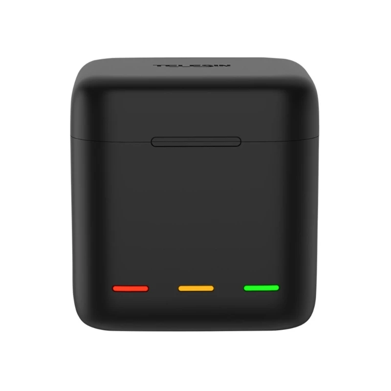 Hộp sạc pin 3 khe cắm USB cho 13 hộp lưu trữ pin máy ảnh màu đen K1KF