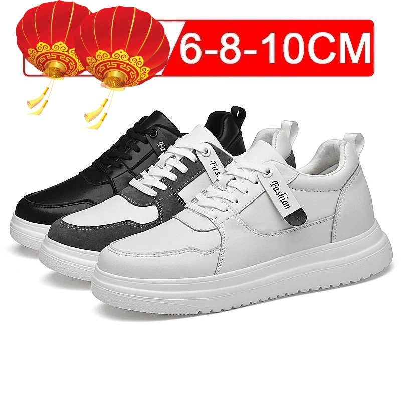 

2026Men Elevator Height Increase Shoes Sneakers Shoes for Men 10cm Sports Casual Invisible Inner Heightening 8cm White Shoes
