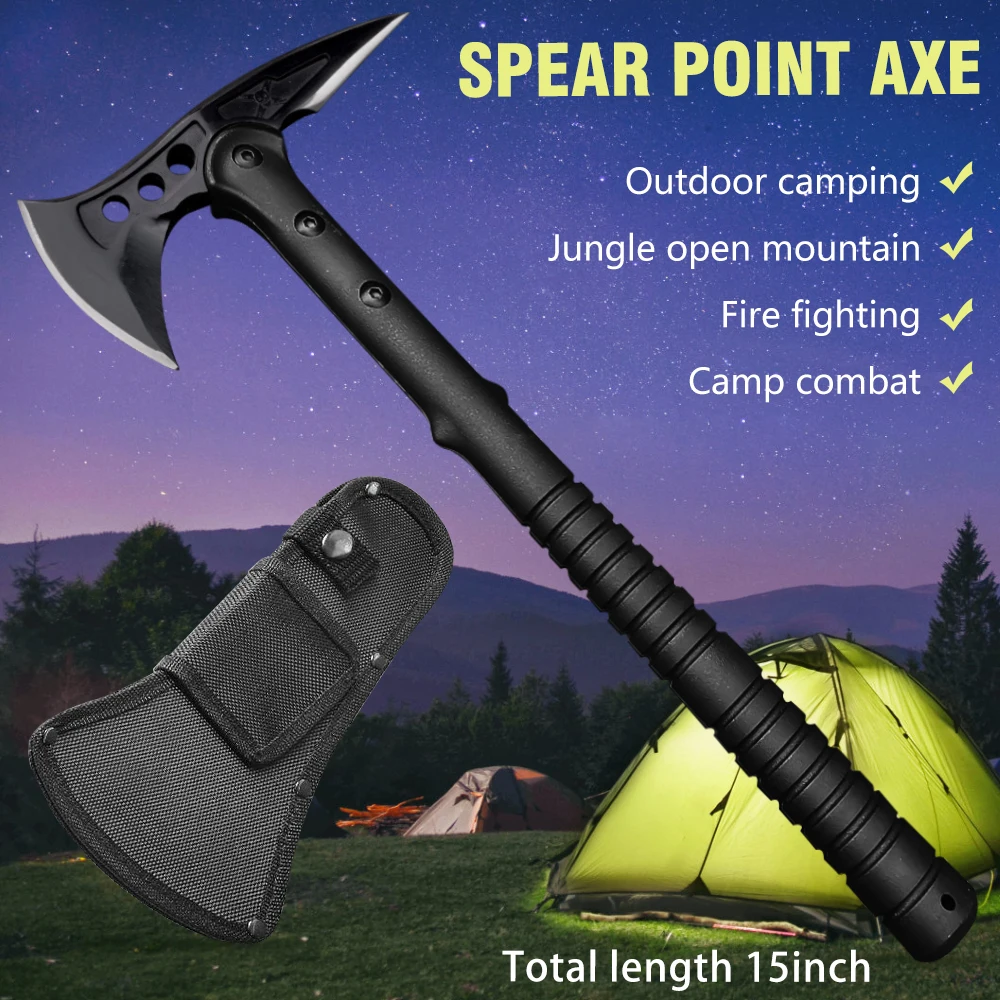 

Outdoor Camping Multi-function Tactical Axe Field Chopping Trees Chopping Firewood Large Chopping Engineer Axe Mountain Axe