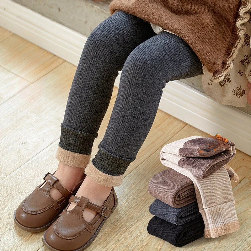 Kids Leggings Winter Pants with Extra Fleece Kids Leggings for Girls Pants Baby Leggings Girls