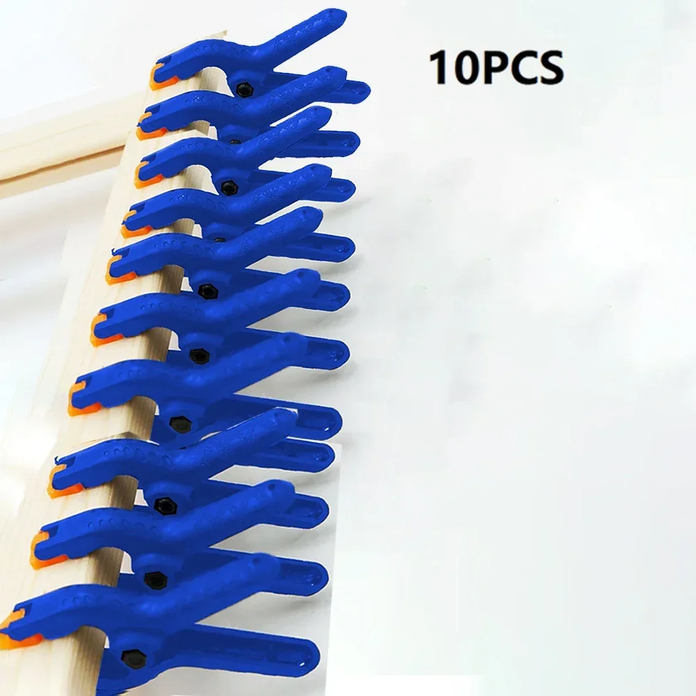 10Pcs 2inch Woodworking Spring Clamps Plastic Nylon Wood Bar Tube Clamp Photo Background Spring Clip NEW