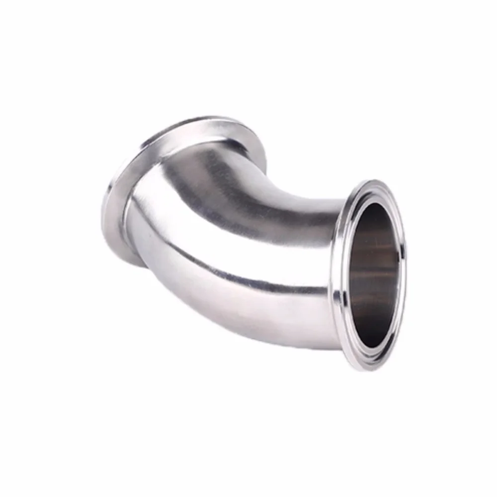 

Tri-Clamp 3"(Φ76mm)OD91mm 45°Elbow Sanitary 304 Stainless Steel 45°Quick-Connect Elbow