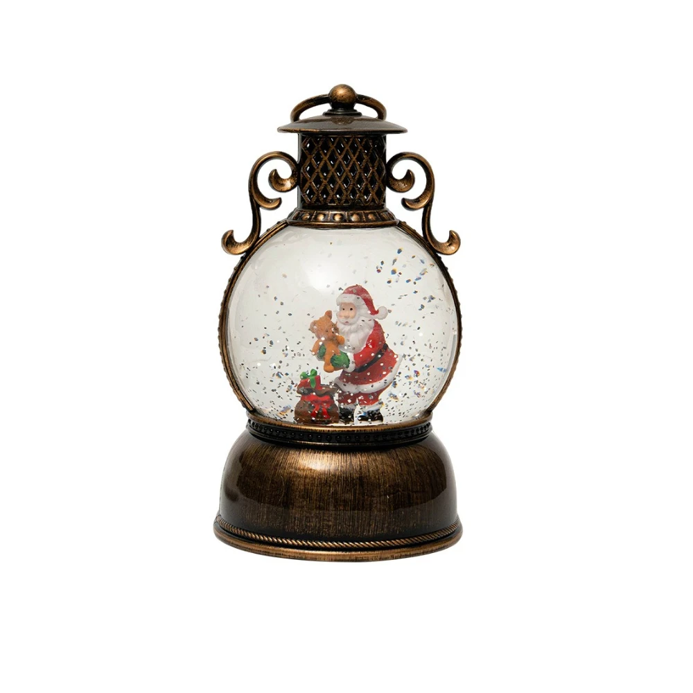 

2026 New Year's Snowfall Christmas Music Box Santa Claus Luminous Decoration New Year Family Shop Atmosphere Decoration Bedlight