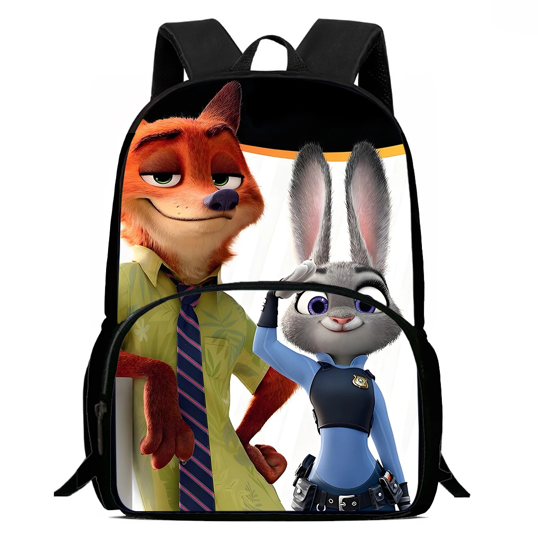 

School Backpack with Front Pocket,Cartoon Zootopia School Bags for Boys Girls,Durable Kids Backpack for Pupil Students