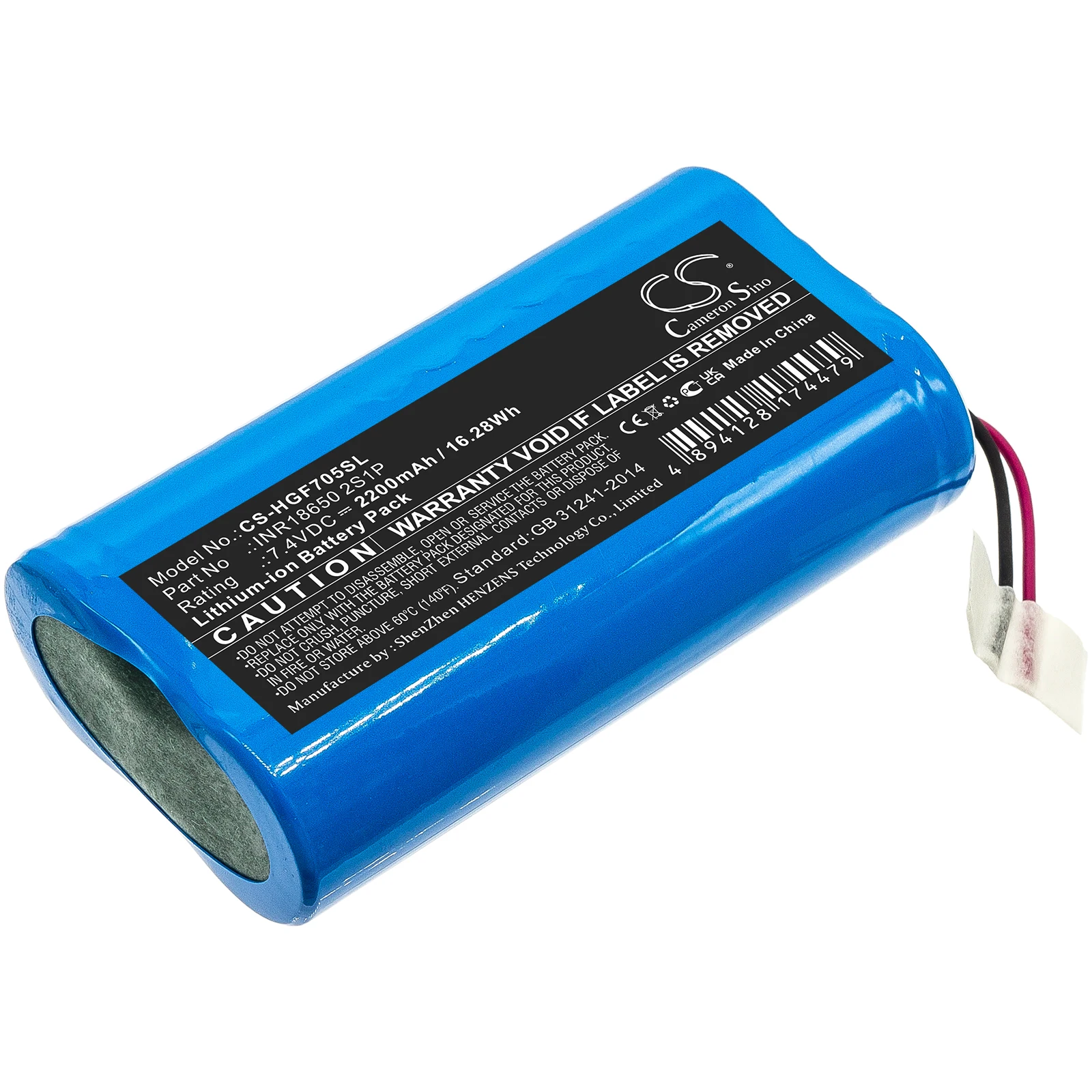 

Cameron Sino 7.4V 2200mAh Personal Care Battery INR18650 2S1P for CHI Escape GF7054 +TOOL