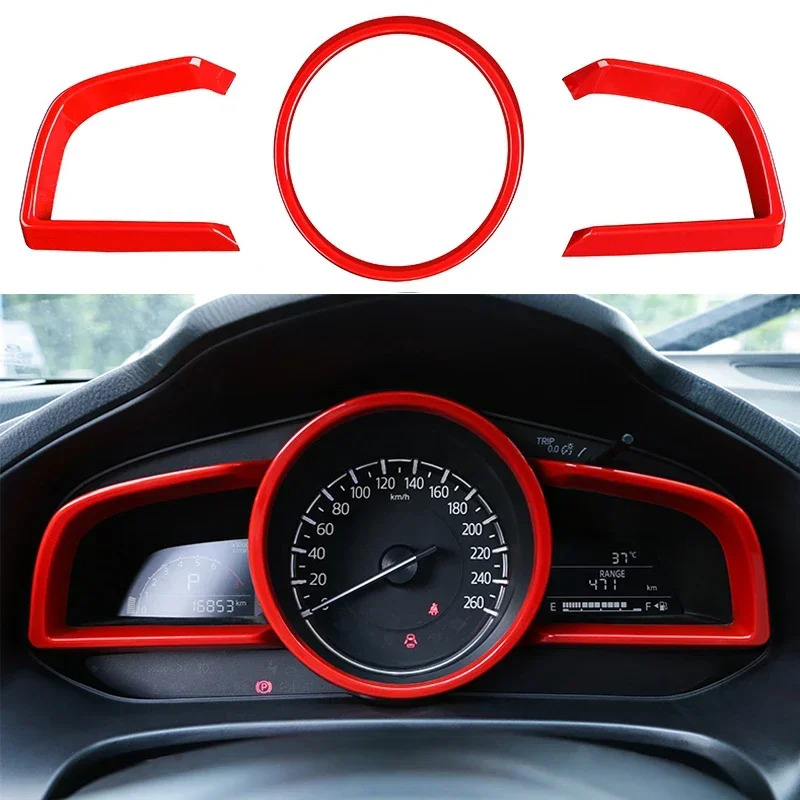 Dashboard Interior Instrument Frame Fuel Gauge Display Cover Decoration Trim Sticker for Mazda 3 Axela BM Accessories 2017-2019