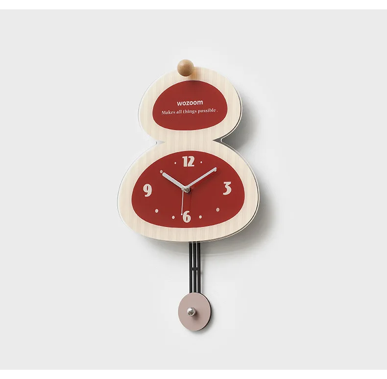 

WOZOOM house quasi-free punching living room hanging clock 2025 new modern light luxury creative home decoration wall clock