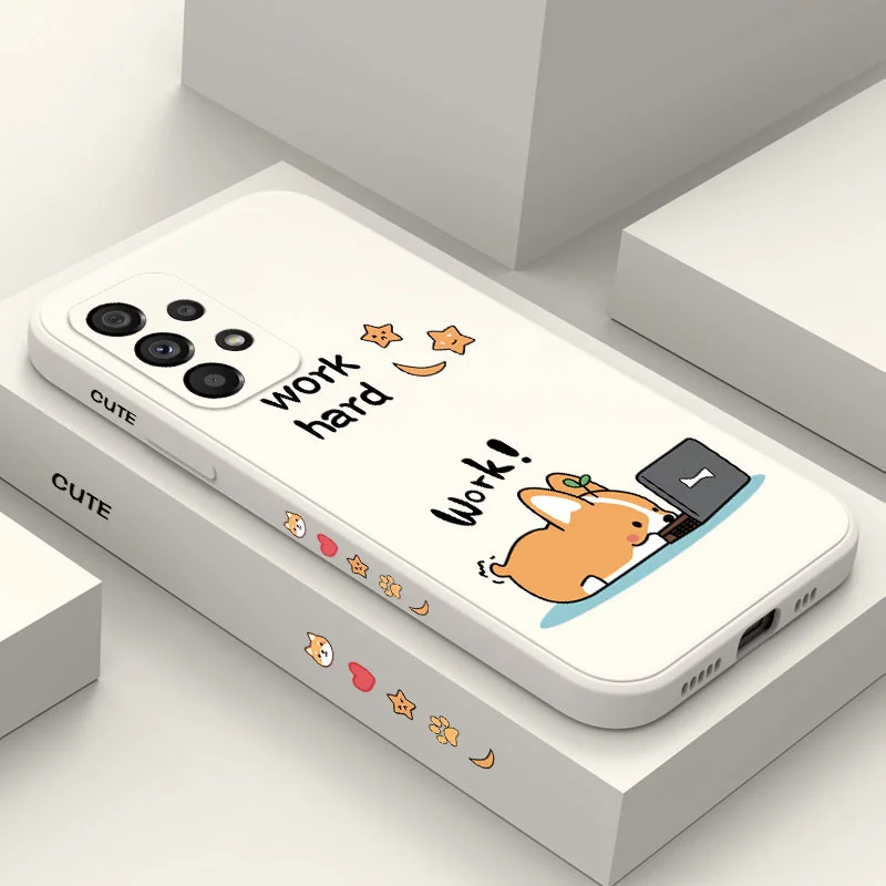 

Fun Corgi Phone Case For Samsung Galaxy A55 A35 A25 A15 A05 A05S A54 A34 A24 A14 A04 A04S A04E 4G 5G Cover