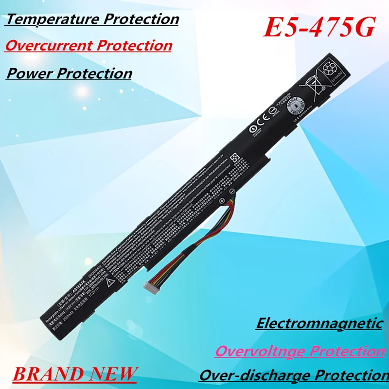 Laptop Battery For ACER Aspire E15 E5-523G E5-553G E5-475 For Acer TravelMate P249 P259 AS16A5K  AS16A7K AS16A8K  KT.00605.002