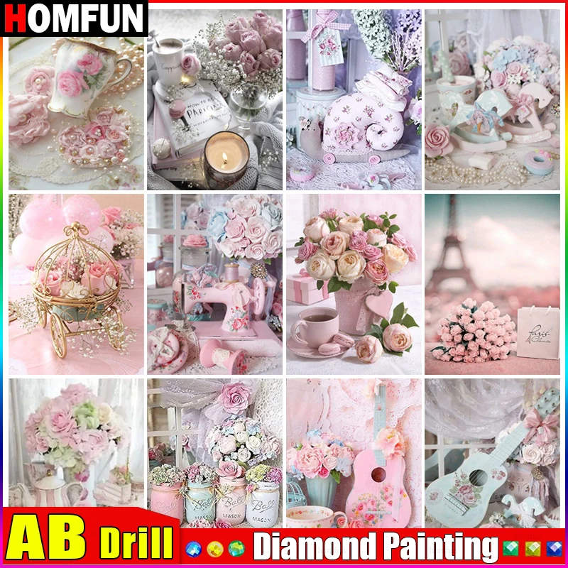 HOMFUN AB 5D DIY Full Diamond Embroidery 