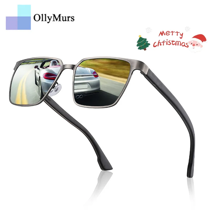 

OLLYMURS квадратные деревянные металлические поляризационные солнцезащитные очки для вождения с антибликовым покрытием UV400 HD оптические солнцезащитные очки по рецепту для мужчин и женщин 8037