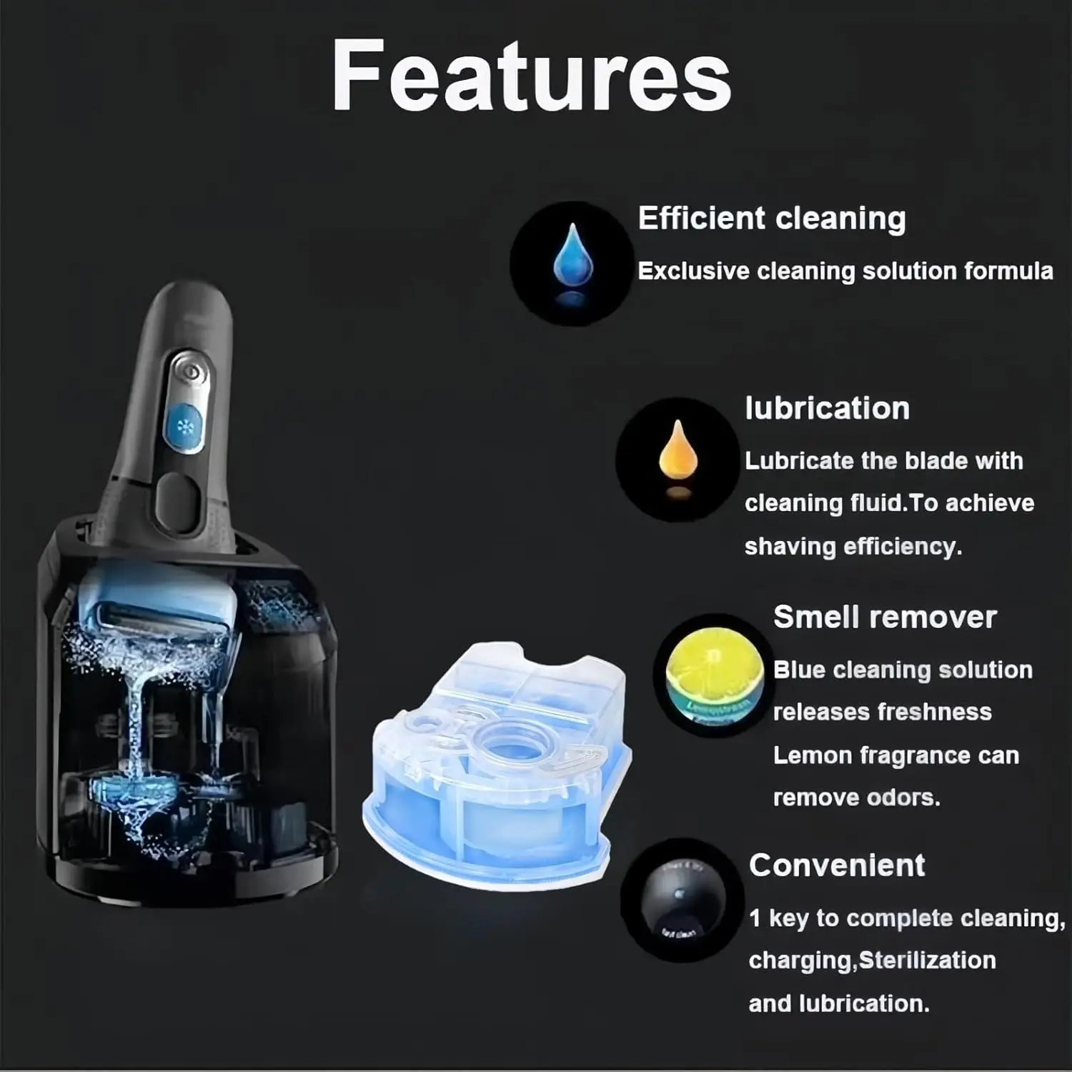 300ml Shaver Cleaning Solution & Easy Refill. Compatible with Braun Clean & Renew CCR for Clean & Charge System