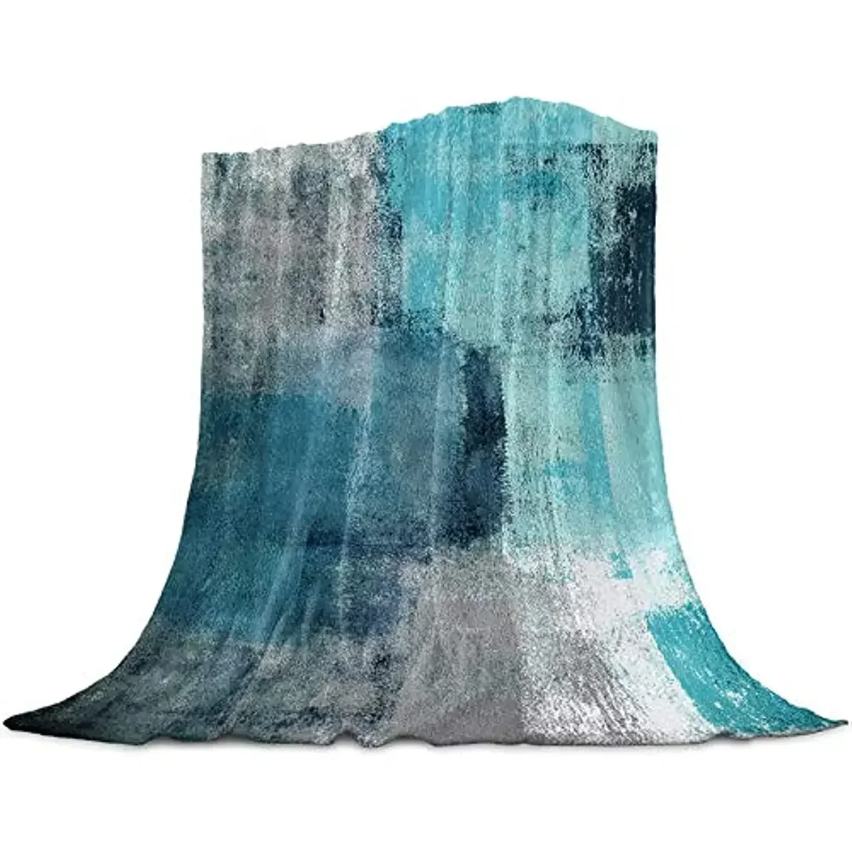 Turquoise Blue Flannel Fleece Throw Blankets Luxury Turquoise Blanket for Living Room Bedroom Sofa Couch Warm