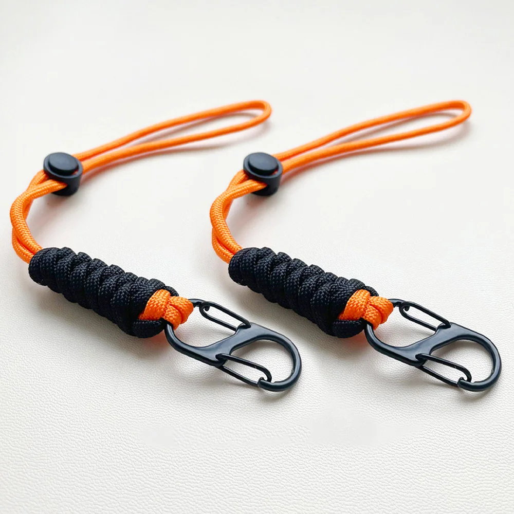 1pcs/2pcs/6pcs Hand woven Umbrella Rope Outdoor Keychain Wrist Rope Outdoor External Buckle Car Key Hanging Rope