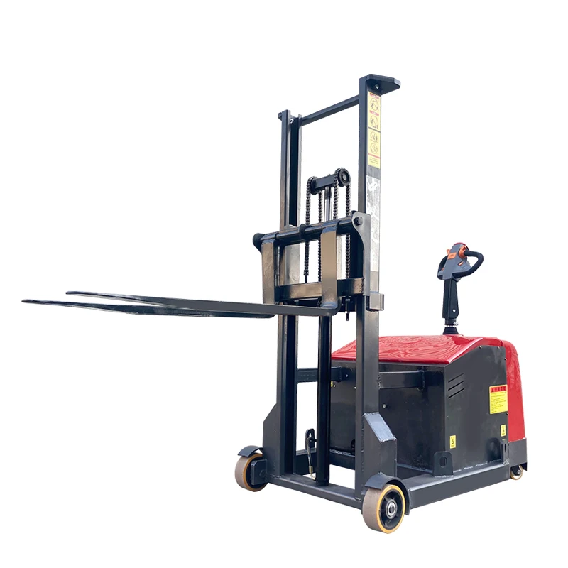Custom high lifting electric stacker pallet lift machinery high rise mast structure large storage warehouse cargo stacking job