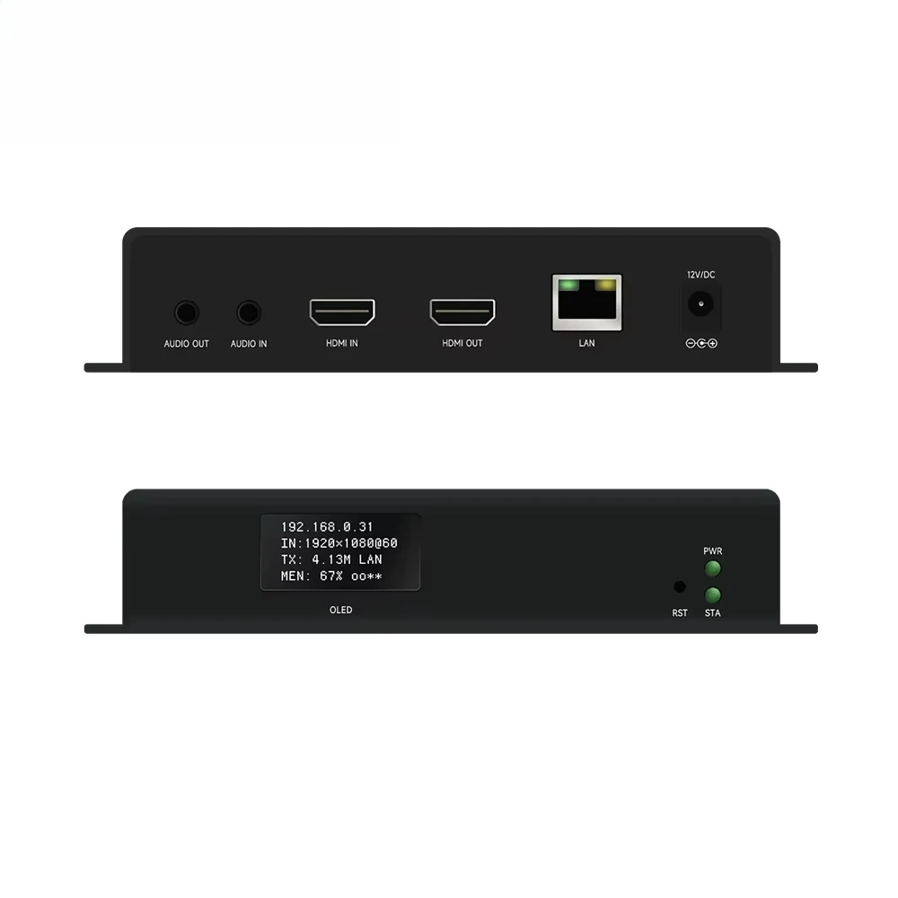 Low Latency H265 HDMI to SRT RTSP RTMP Streaming Encoder 4K30/1080P60 H264 Encoder IPTV for Youtube/Facebook/TV Broadcasting