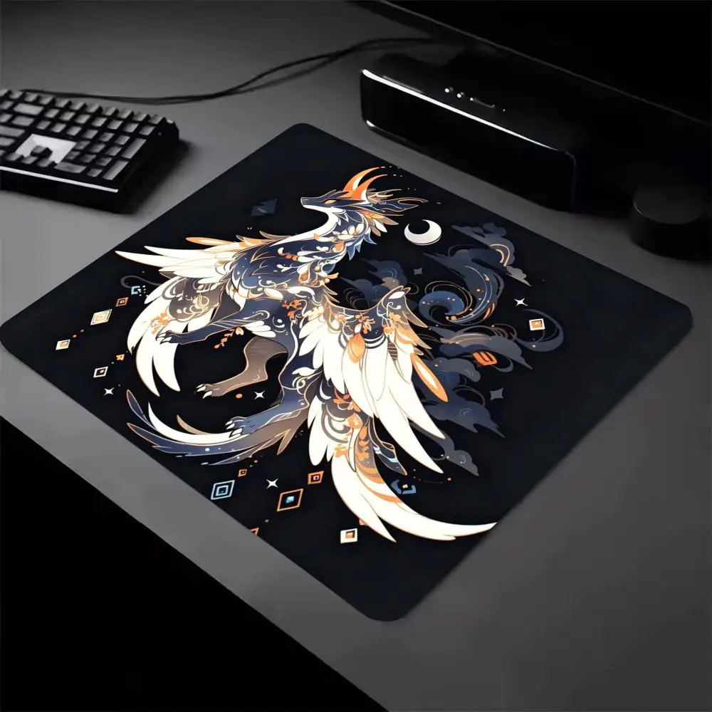 E-Sports Cosmic Armored Dragon Divine Dragon Geometric Dragon Small Mouse Pad Speed Mousepad Premium Gaming Desk Mat Laptop