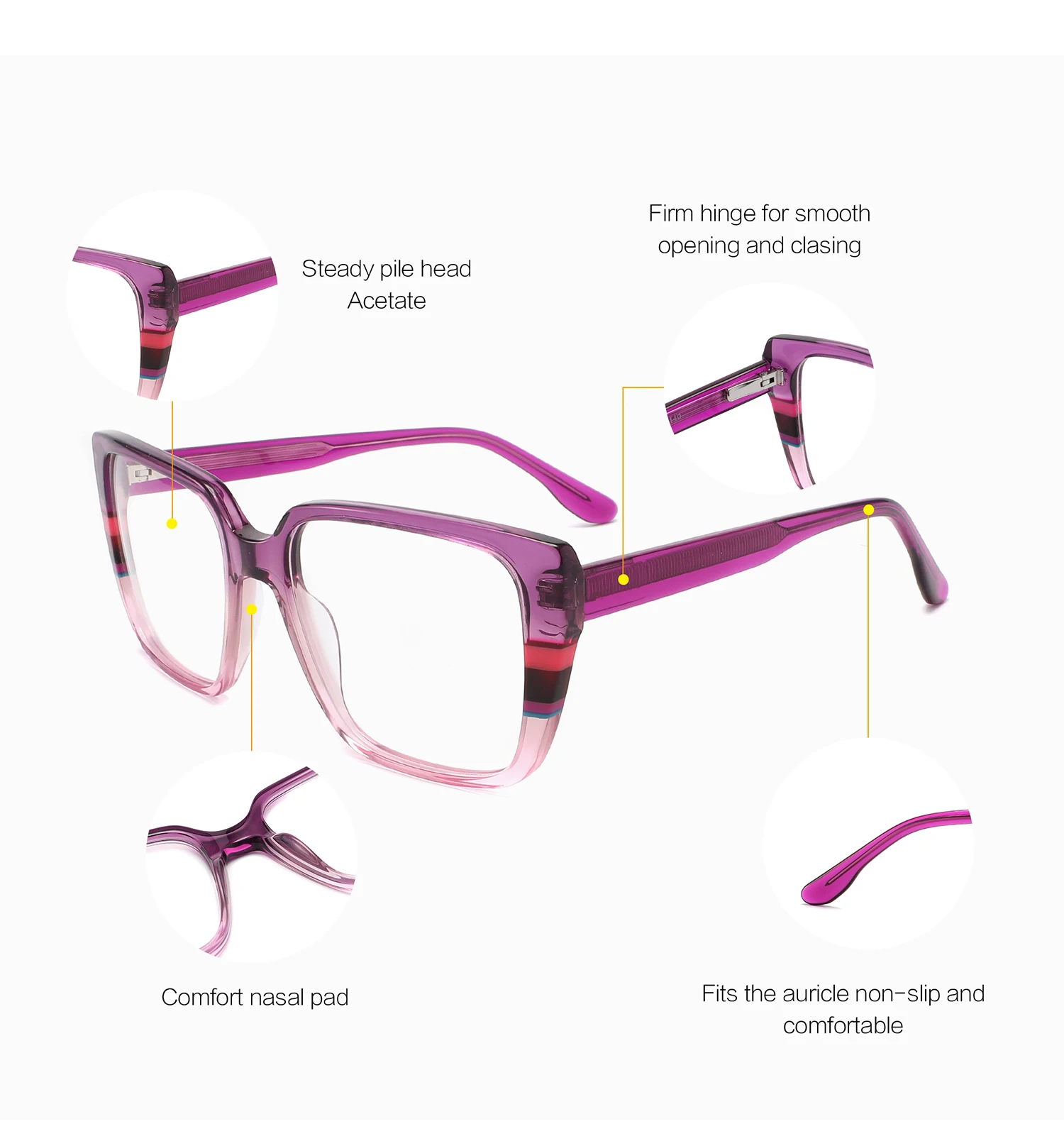 منتج جديد إطار كبير مربع ورقة إطار النظارات الرجال بسيط متعدد الاستخدامات التقدمي اللون الراقية الشعور مرآة مسطحة النساء