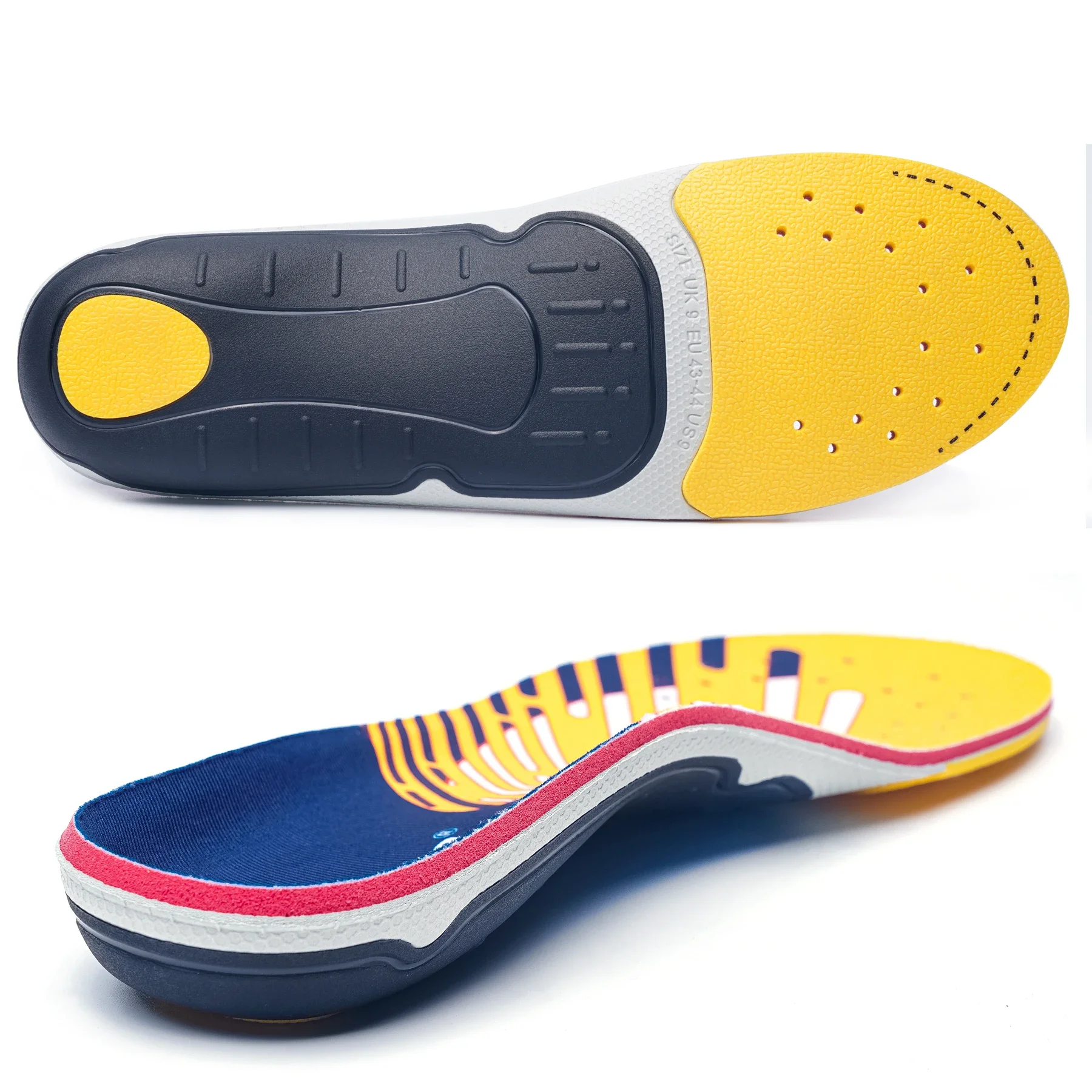Orthesen-Einlegesohle für schwere Plattfüße, Plantarfasziitis, lindert Fersenschmerzen, Fußgewölbeunterstützung, Schuheinlage für Damen und Herren, Turnschuhe, Stiefel, Sohle