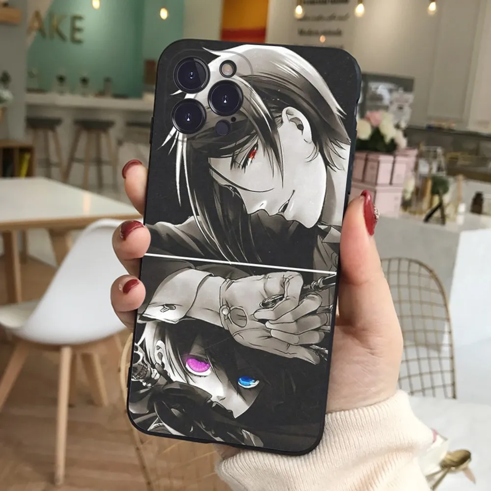 Black Butler Phone Case For iPhone 15 14 11 12 13 Mini Pro XS Max Cover 6 7 8 Plus X XR SE 2020 Funda Shell