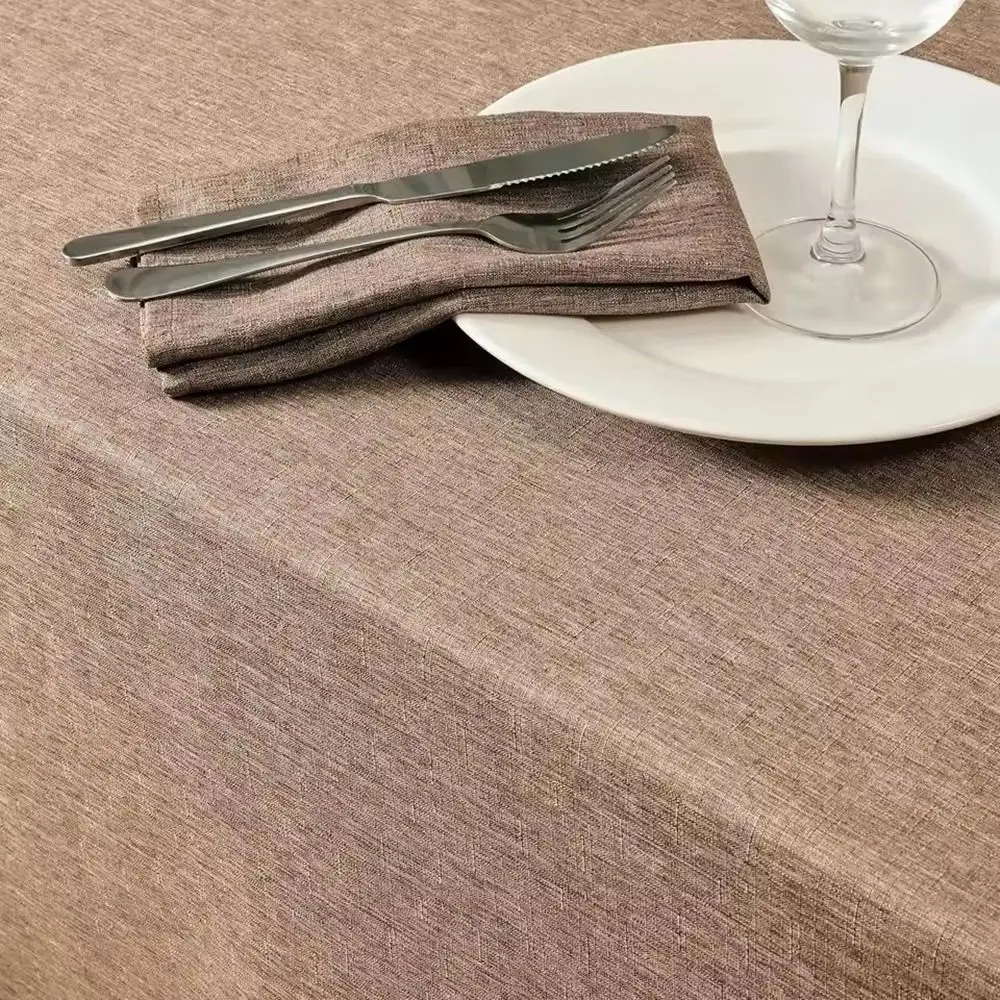 

Waterproof Rectangle Table Cloth Anti-Shrink Soft and Wrinkle Resistant Washable Faux Linen Table Cover Table Mat
