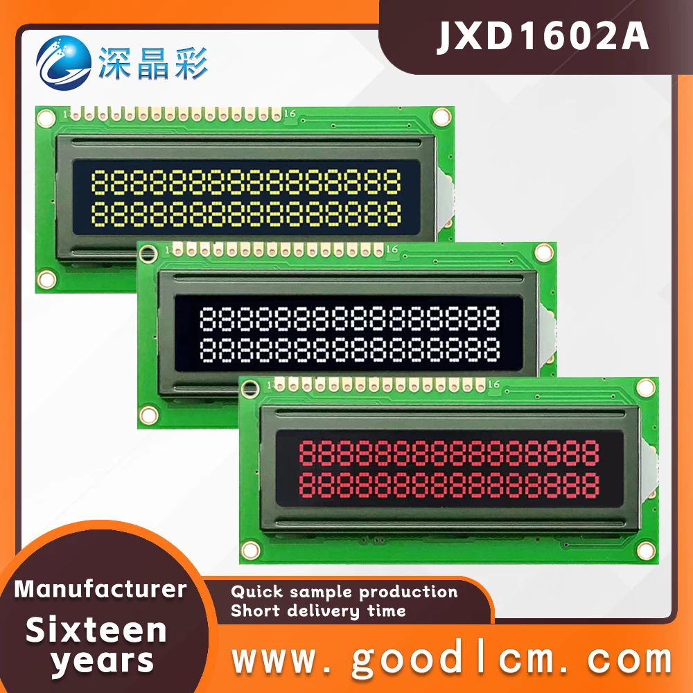 

Industrial grade lcd 1602 lcd display JXD1602A monochrome Character type display module 5.0V voltage supply AIP31066