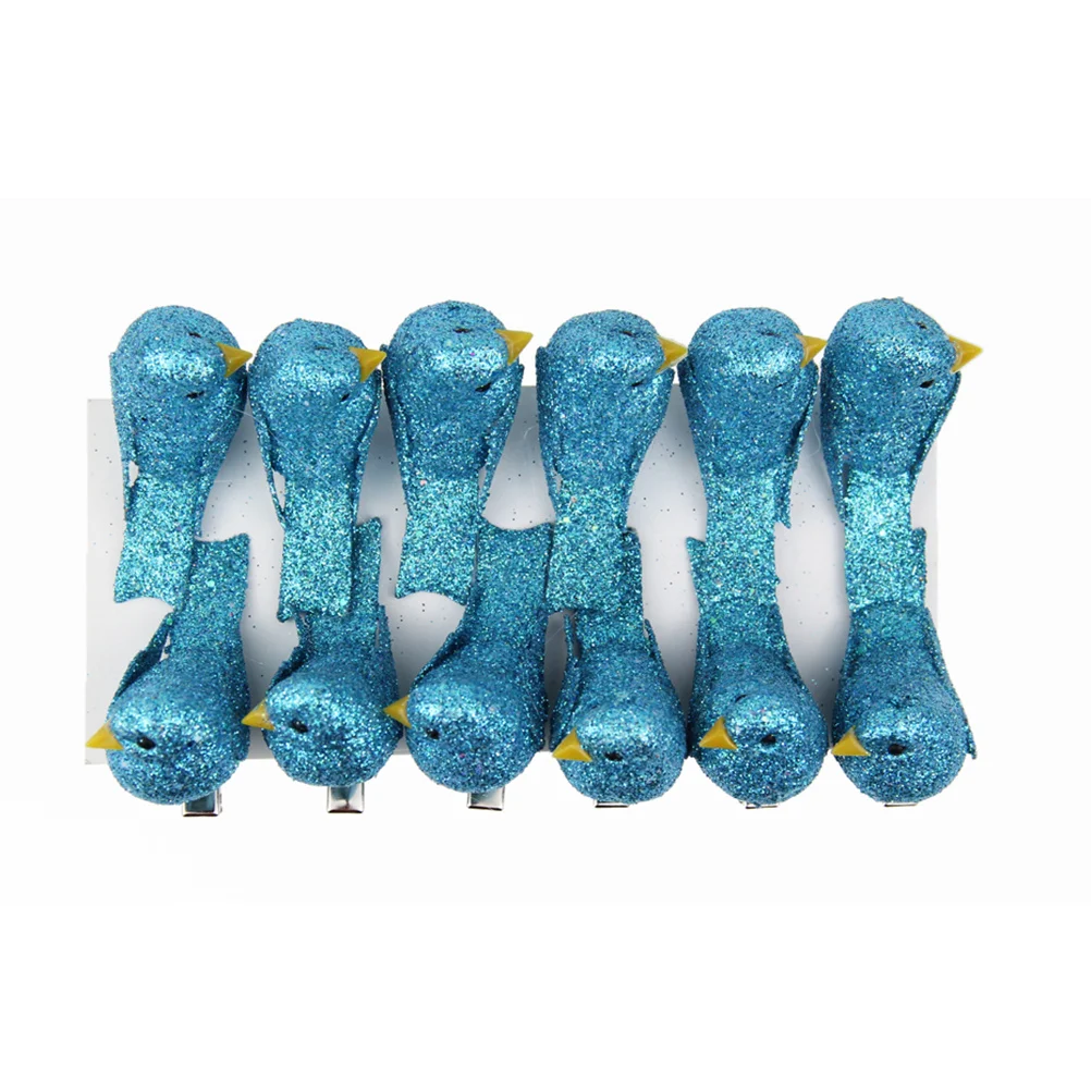 

12Pcs Simulated Bird Hairpin Blue Adorable Natural Foam Mini Bird Hair Clip for Girls Women Hair Decoration Perfect Gift