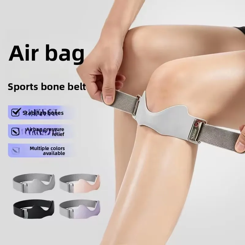 Adjustable Non-Slip Patella Band Stabilizer Knee Brace Silicone Patellar Tendon Support Strap with 3D airbag for Sports