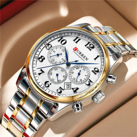 CURREN 8466  New hot sell man quartz watch chronograph Stainless steel band Life water resist in stock business watch clock