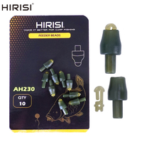 Hirisi 10pcs Carp Fishing Accessories Rubber Heli Buffer Sleeve Quick Change Swivel Fishing Terminal Tackle AH232
