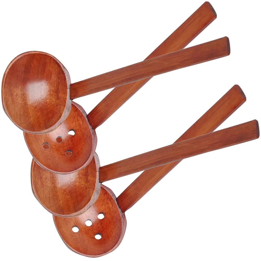 

1 set Wooden Soup Spoons Slotted Ladle Ravioli Ramen Tools Serving utensils wooden ladles soup spoons wood small