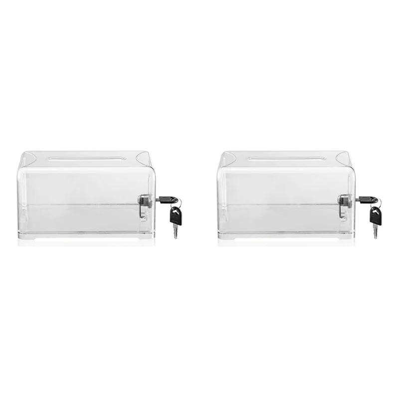 B63B-2X Donation Suggestion Box With Lock, Ballot Box,Suggestion Box For Fundraising, Donation, Tip Jars, Raffle Box