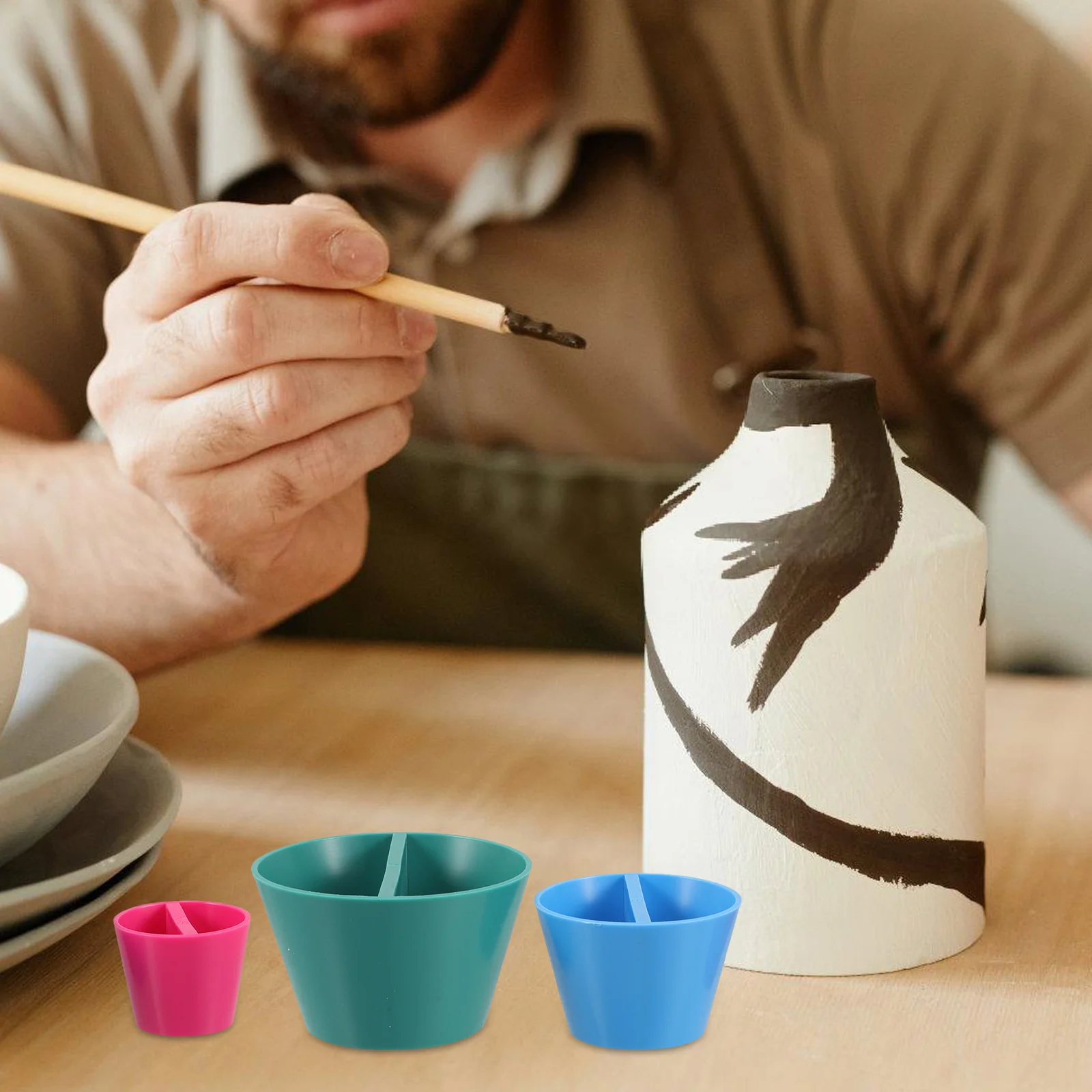 

3pcs Ceramic Pottery Molds Plastic Rim Cone Tools For Shaping Mug Pottery Molds Cups Mugs Vases Diy Painting Supplies