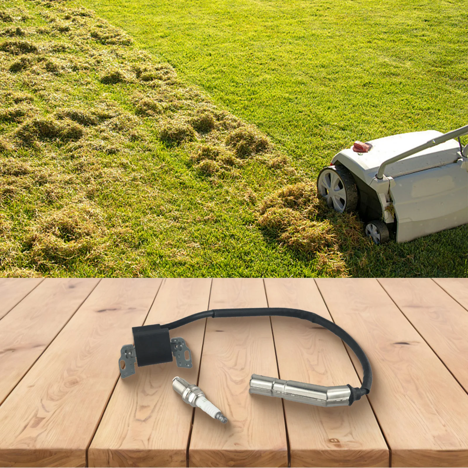 

For Outdoor Tools For Garden Equipment Color Black Lawn Mower Ignition Coil Mower Ignition System Easy To Install