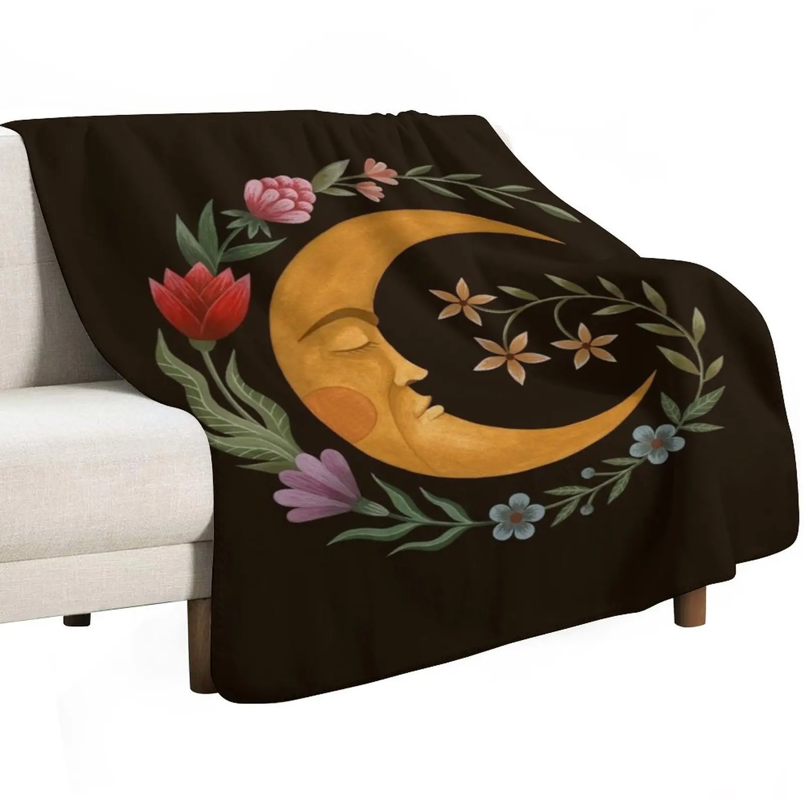 Midsummer Moon Throw Blanket Kid'S Soft Big christmas gifts Luxury Cute Soft Plush Plaid Blankets