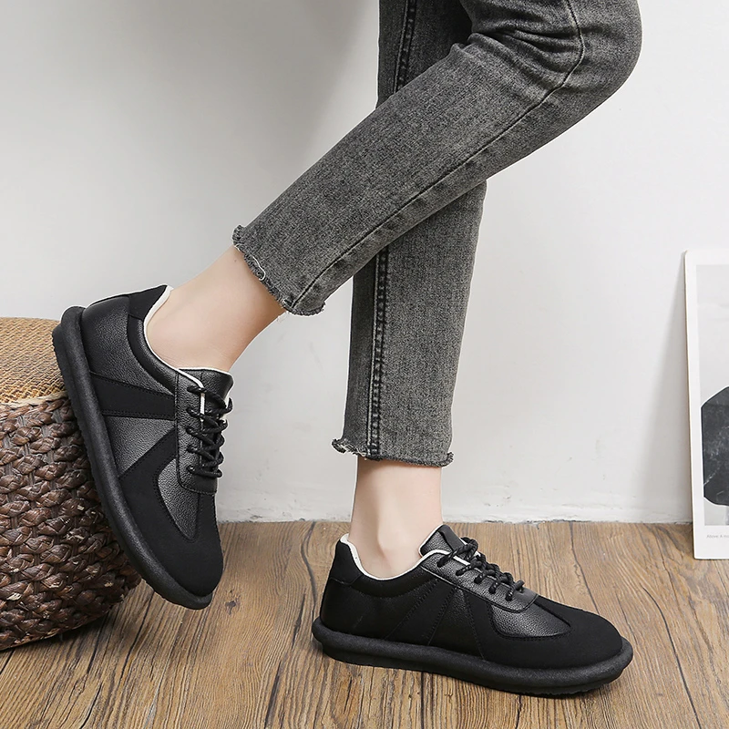 Zapatillas de deporte para mujer, mocasines de moda poco profundos para primavera y otoño, cómodas zapatillas informales para exteriores, zapatos de diseñador transpirables para mujer