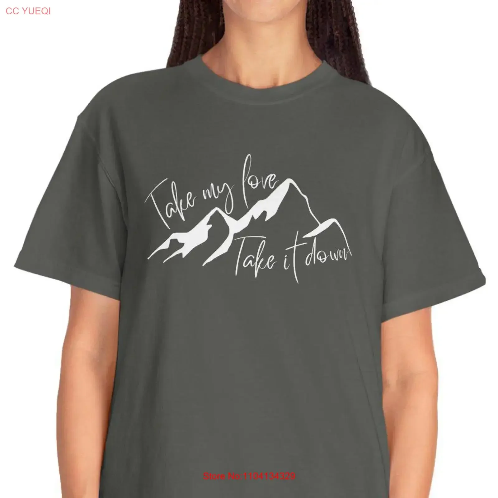 Take my love it down shirt Landslide lyrics mountain design music tee vintage song inspired nature t Comfort vintage Washed