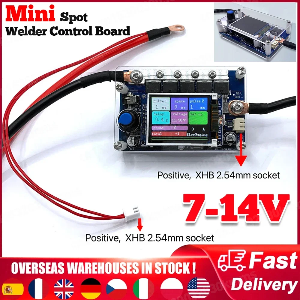 

Mini Spot Welder Control Board 7-14V Spot Welding Tools Kit Digital Display Battery Spot Welder DIY 18650 Battery Pack