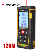 SNDWAY Laser Distance Meter Double Bubble Measuring Device Tape Red line Laser Rangefinder Range Finder 120m Distance Meter 100m