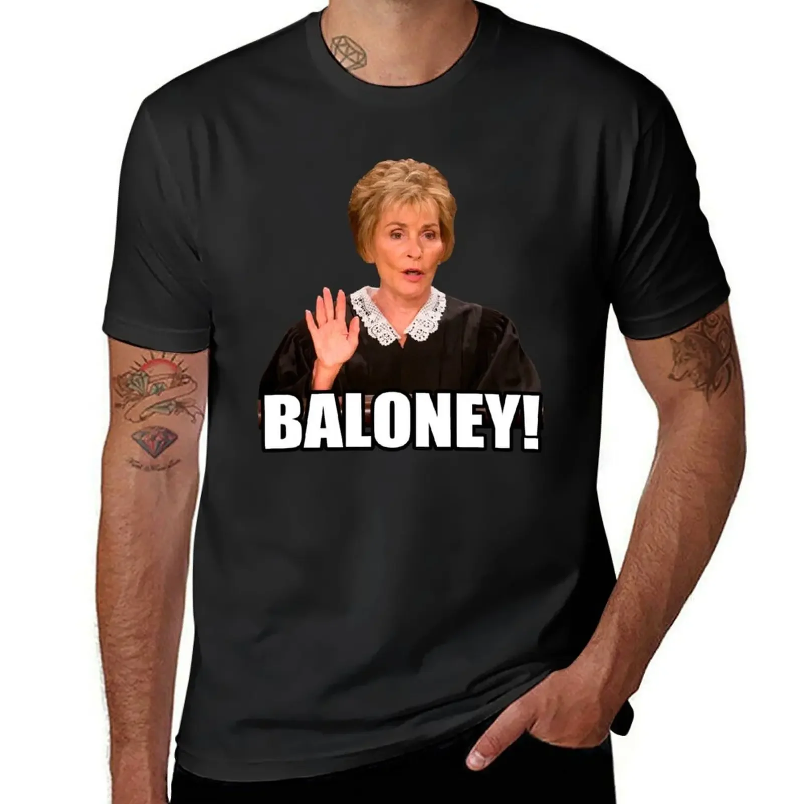 Judge Judy - Baloney T-Shirt customs design your own Short sleeve tee plus size tops anime shirts men