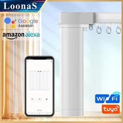 Tende intelligenti con motore elettrico per tende in PVC mute 3° Tuya Wifi binario scorrevole grondaia Supporto Smarthings Alice Google Assistant