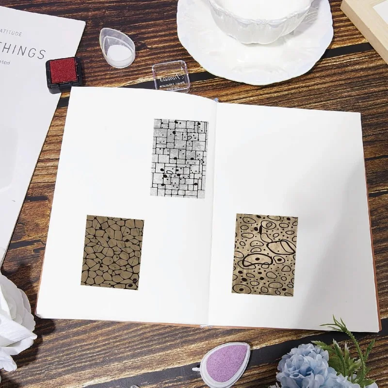 1Sheet Brick Wall Background Clear Rubber Stamps Reusable Transparent Seals Stamp Texture Vintage Silicone Stamps for DIY