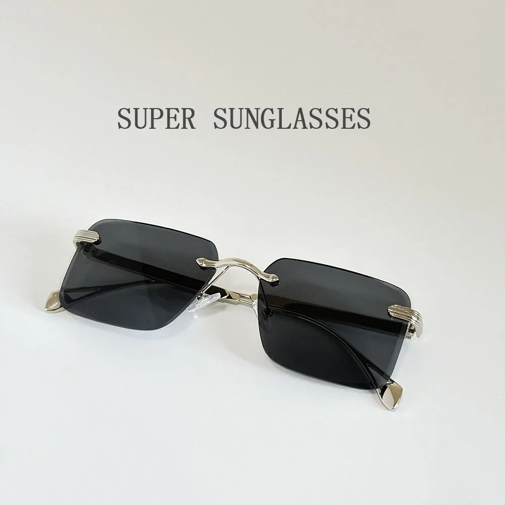 Fashion Rimless Sunglasses Women Luxury Outdoor Sunglasses For Men Vintage Trending Glasses Designer Lentes Oculos Dropshipping