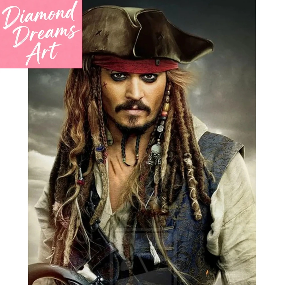 Frameless 1pc,5D DIY Diamond Painting Pirates of the Caribbe