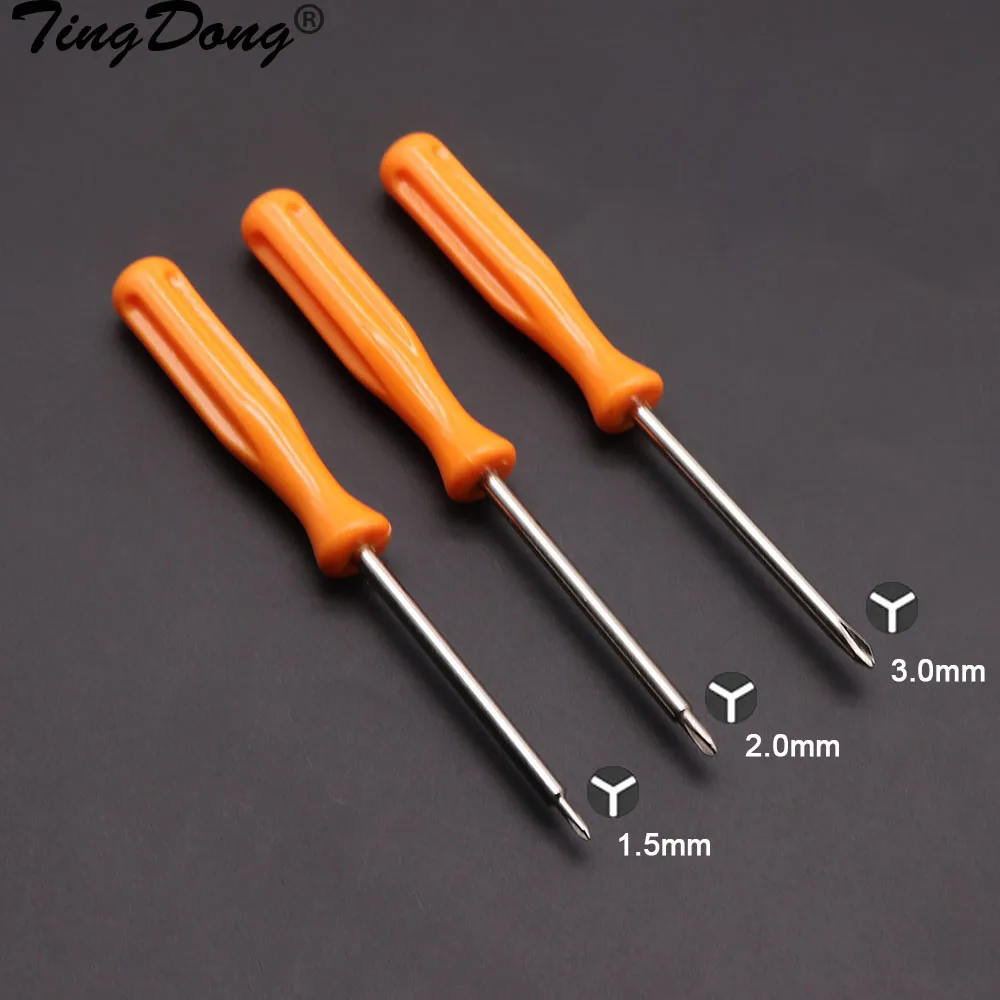 3PCS 1.5mm 2.0mm 3.0mm Y Tip Triwing Screwdriver for Switch JoyCon for iPhone 7 8 Plus for Samsung Gear S3 Smartwatch Repair