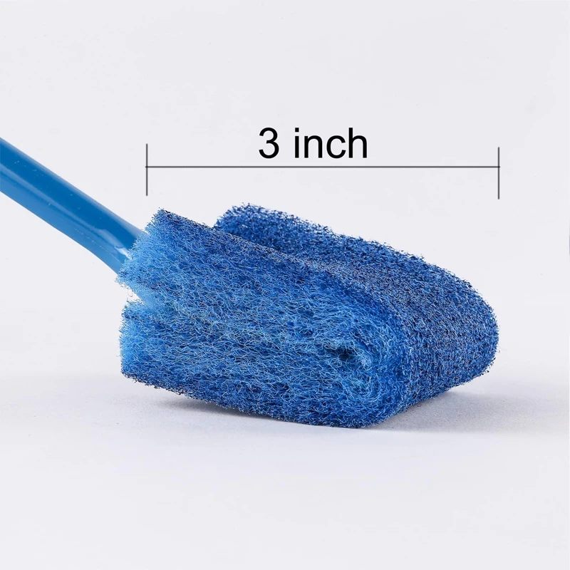 Aquarium Algae Scraper Double Sided Sponge Brush Cleaner Long Handle Fish Tank Scrubber for Glass Aquariums and Home Kitchen