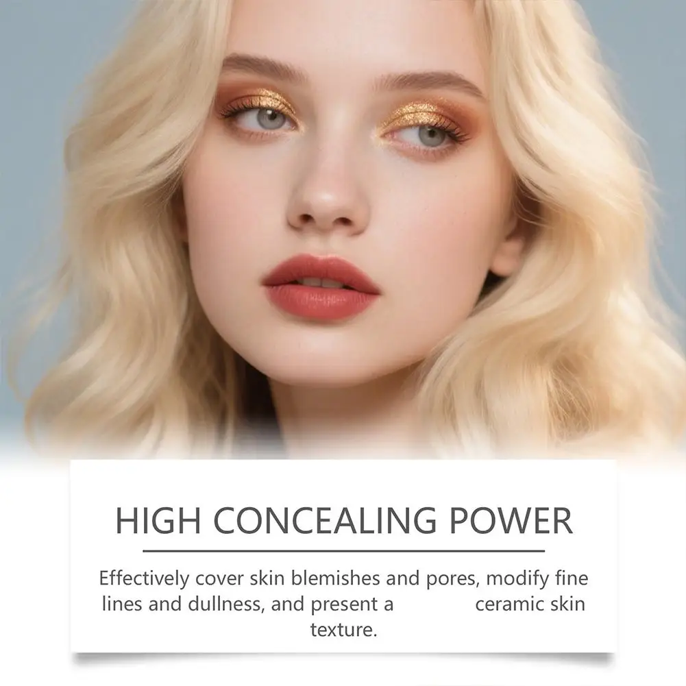 Długotrwały rozjaśniający i kryjący makijaż w sztyfcie dla równomiernej koloryzacji skóry, przenośny kosmetyk bazowy do twarzy dla idealnej, gładkiej skóry.