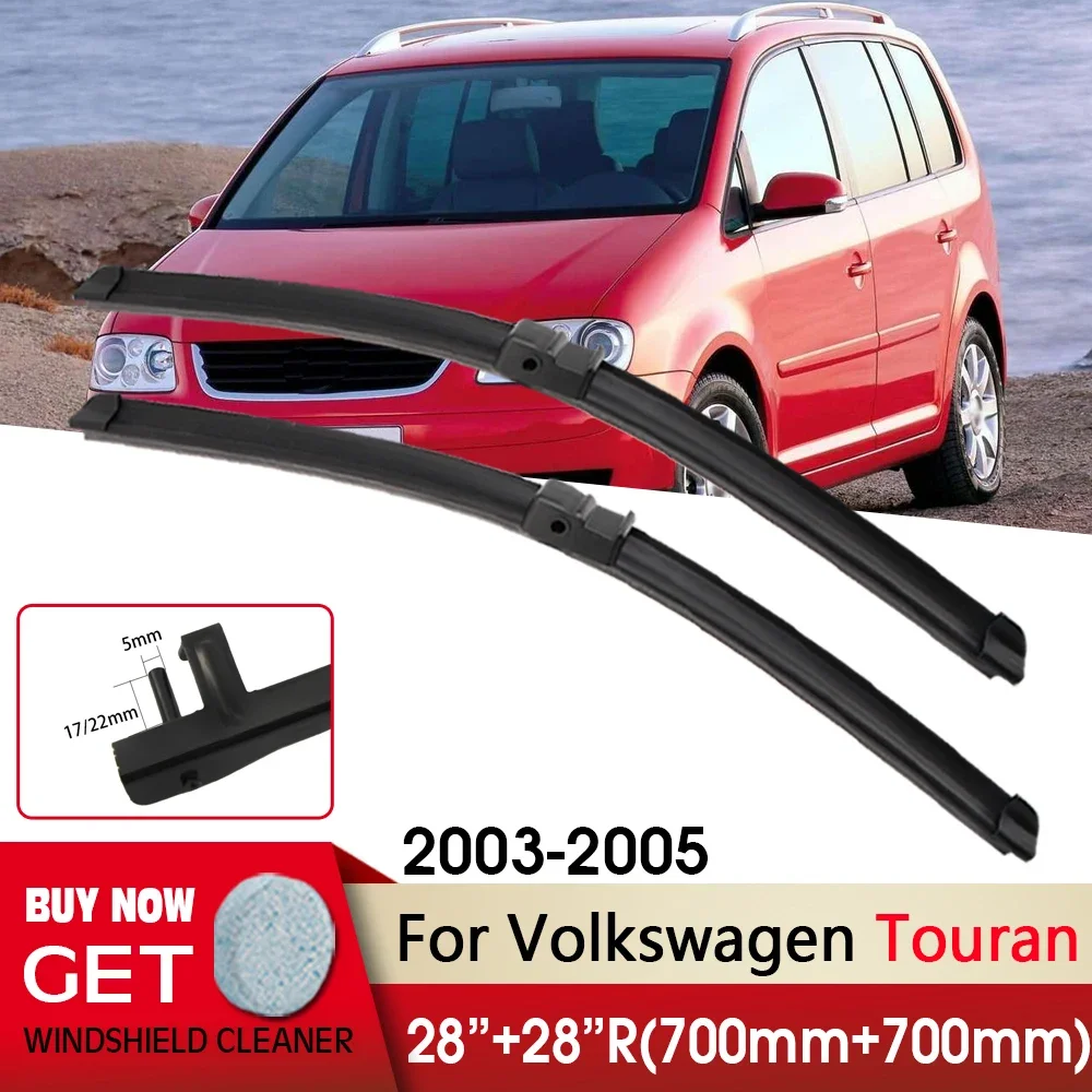 

KAWOO Auto Car Wiper Front Wiper Blade 28"+28" For Volkswagen Touran 2003 2004 2005 Front Windscreen Wiper Auto Accessories