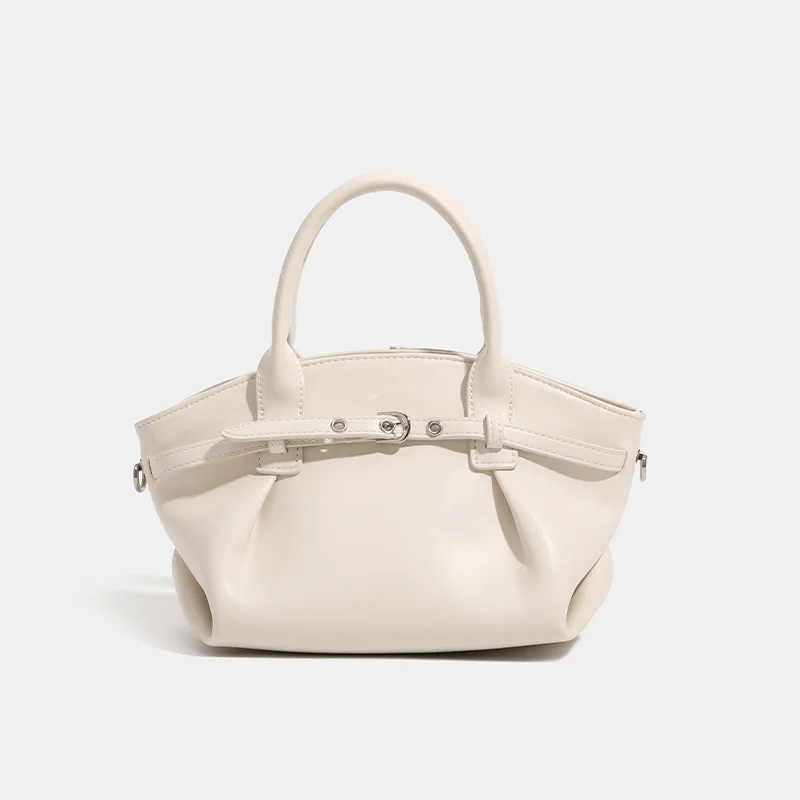 

Портативная сумка-ракушка большой вместимости, простая и модная женская сумка на плечо с пряжкой на ремне, новинка лета 2025 г.