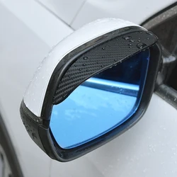 2Pcs Car Rearview Rain Eyebrow Universal Rear View Shield Side Mirror Cover Rainwater Accessories Carbon Fiber Pattern Design